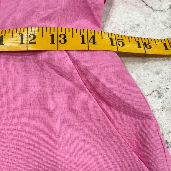 blue blush stripes and ruffles romper with packets size M - Picture 10 of 12